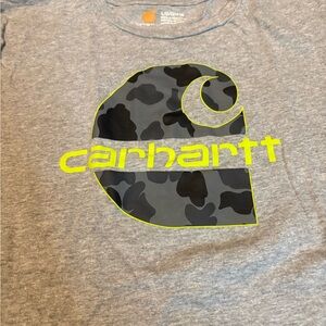Carhartt Kids Gray Tee with Camo Logo